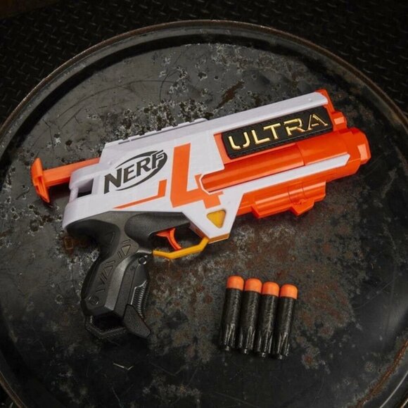 3/$55❤️Nerf Ultra Four Blaster 4 Darts Toy Gun Fire Blast Game Pistol Gift Set - Picture 2 of 8